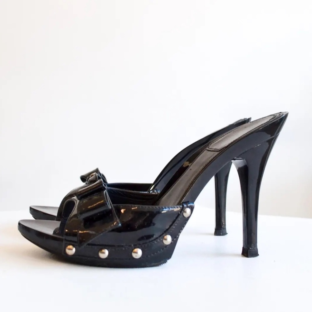 GALLIANO-era Dior Y2K Heeled Platform Mule Sandals